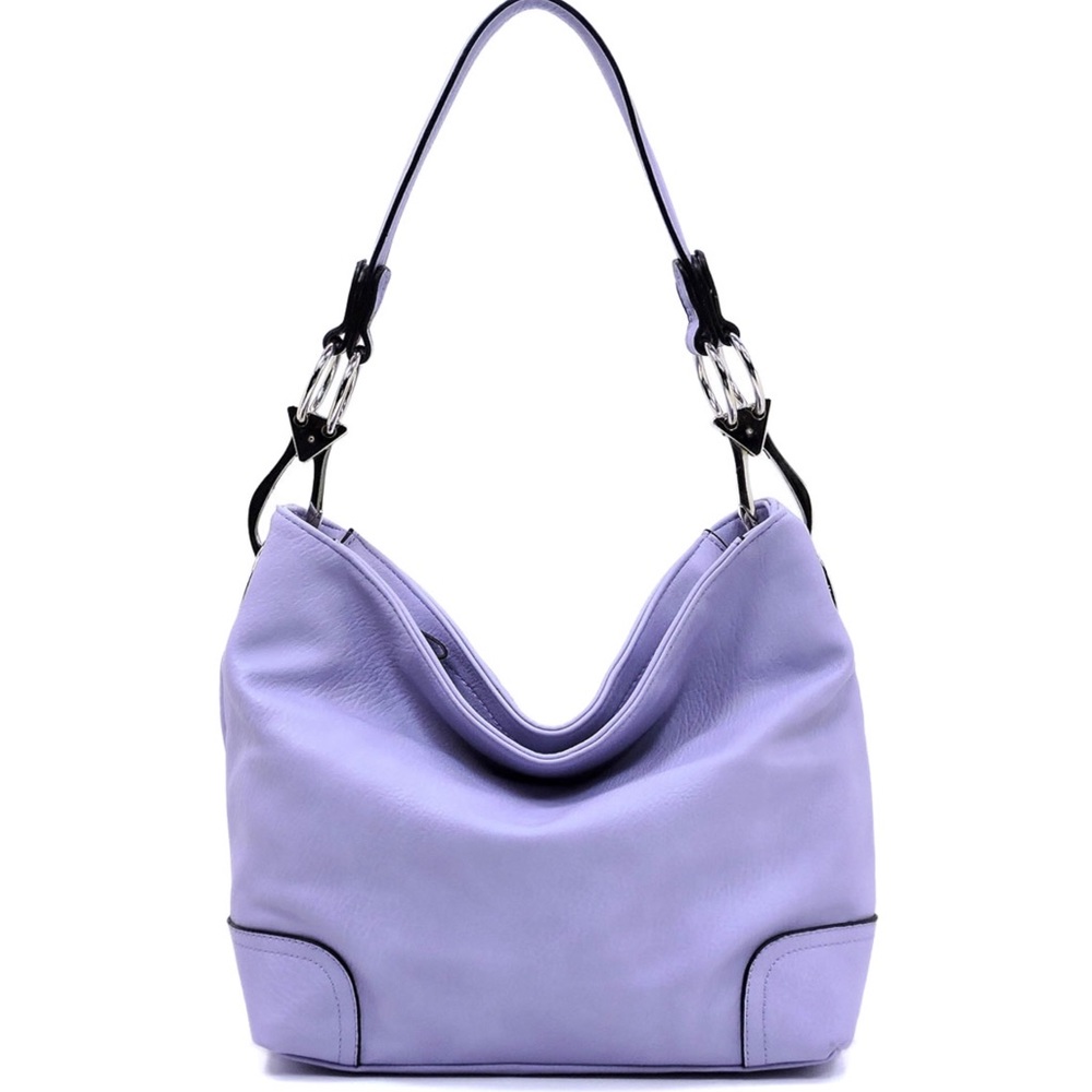 Best selling Lavender bucket bag, silver accents - Picture 1 of 4